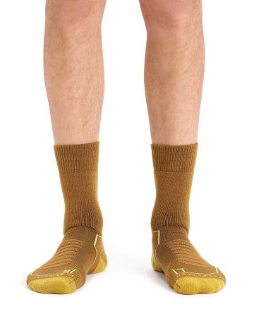Icebreaker Merino Hike+ Heavy Crew Strumpor Herr Guld | SE 1928QMAZ